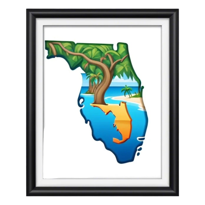 florida shape sticker