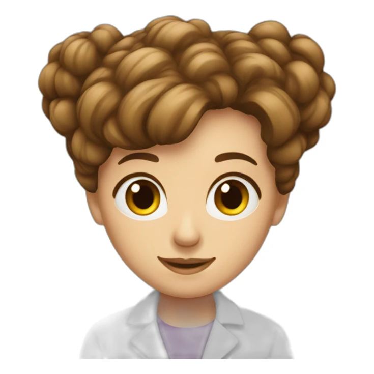 physiotherapist female hair brown sticker