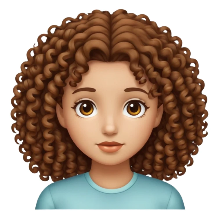 Girl with curl hair sticker