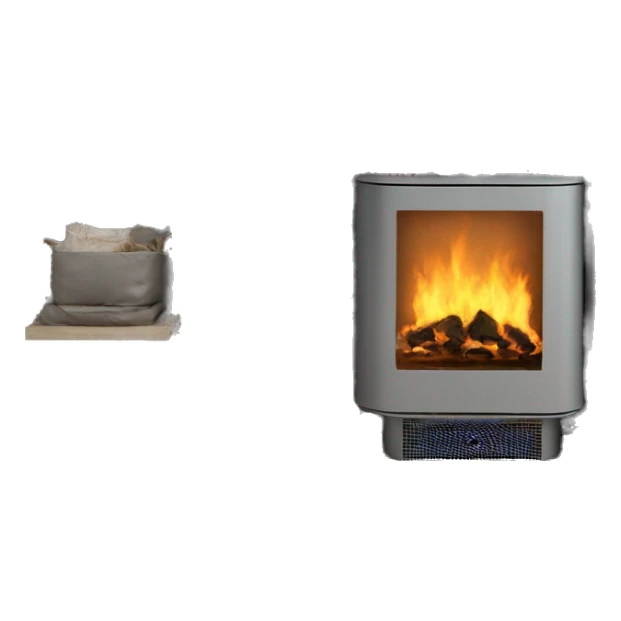 flame stove modern grey sticker