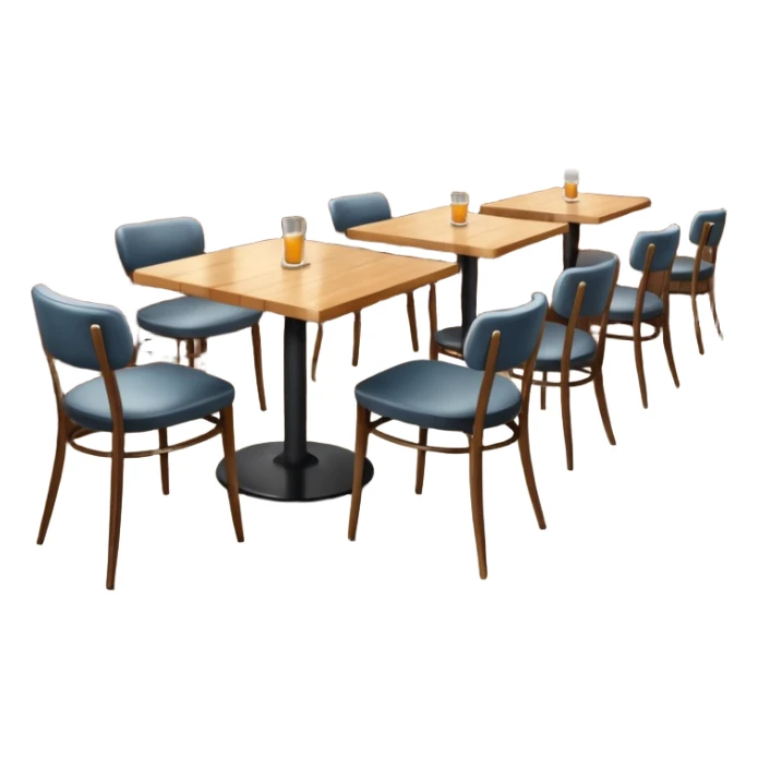 restaurant d'entreprise with table and chairs, professional ambiance sticker