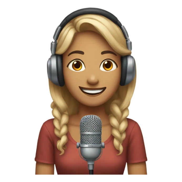 Podcast girl sticker