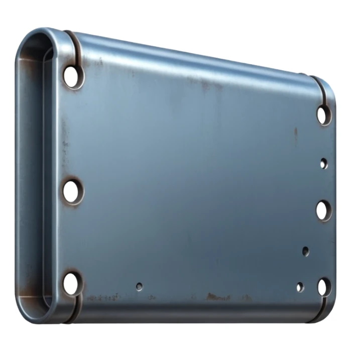 Clean metal beam, unweathered steel, no rust, no damage, sci-fi industrial style, smooth surfaces, high-quality PBR game asset, detailed but clean sticker