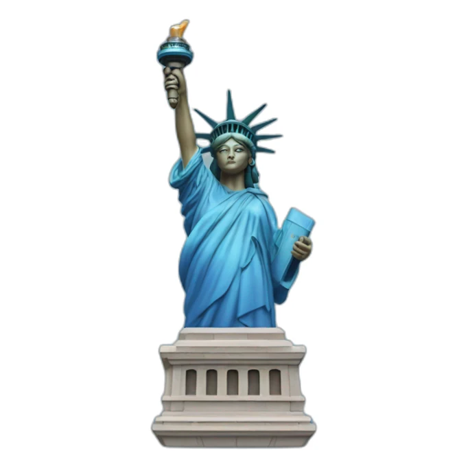 Blue sapphire Statue of Liberty sticker
