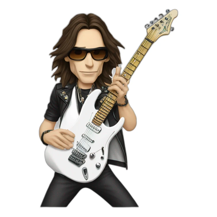 Steve vai guitarra blanca sticker