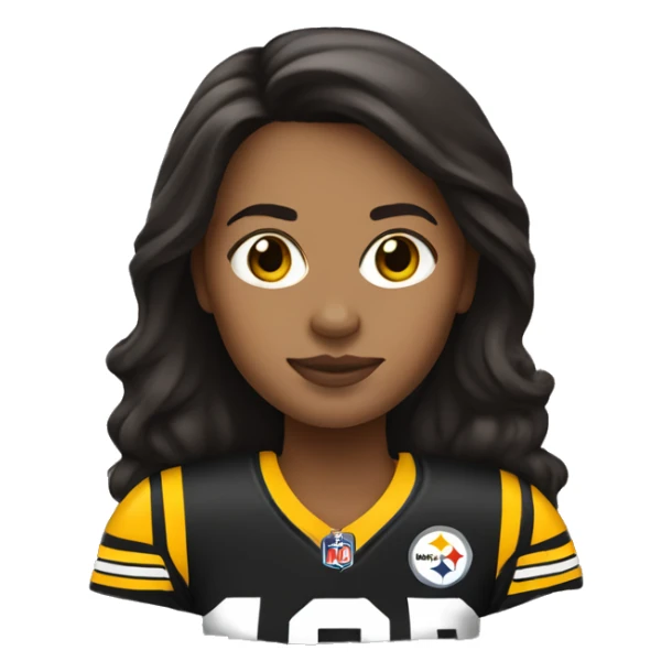 Brunette steelers fan sticker