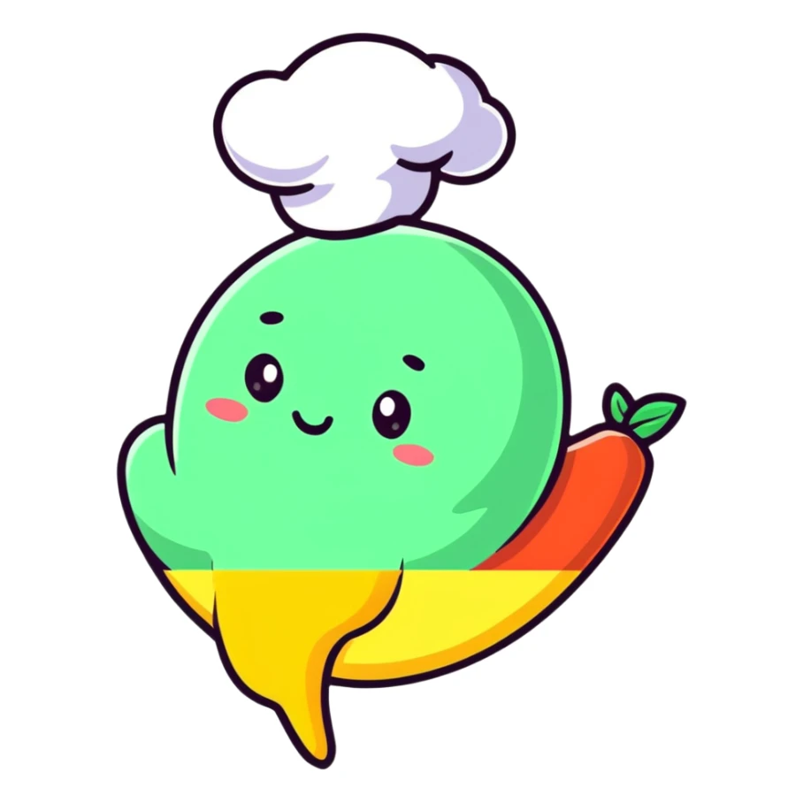 cartoonish vibrant 떡볶이 with steam sticker