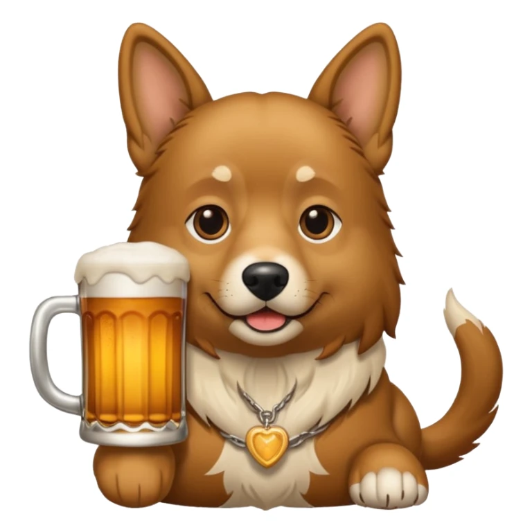 Ein Hund der talahon ist und Bier trinkt sticker