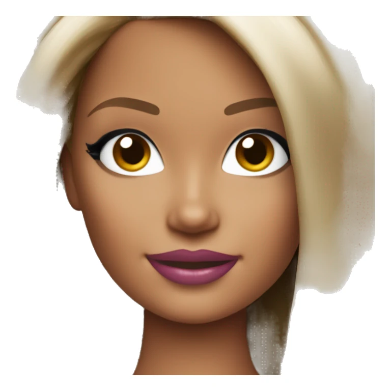 barbie with bob hairstyle and black outfit sticker