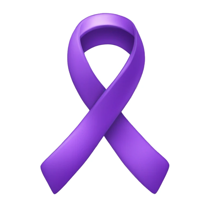 Purple awareness ribbon on transparent background sticker