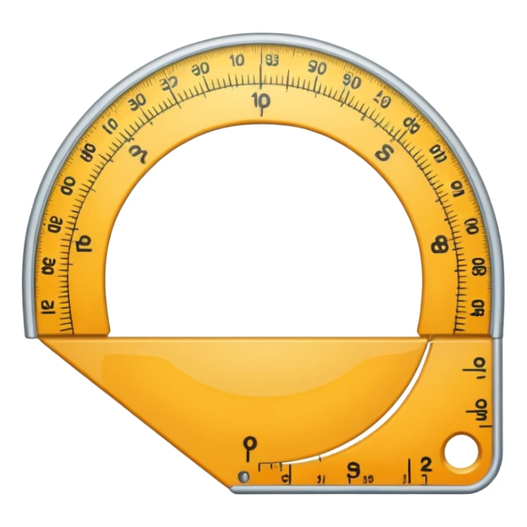 "📏" This emoji is for ruler. Then make an emoji for protractor. Which is real emoji type like the given emoji...no make protractor  sticker