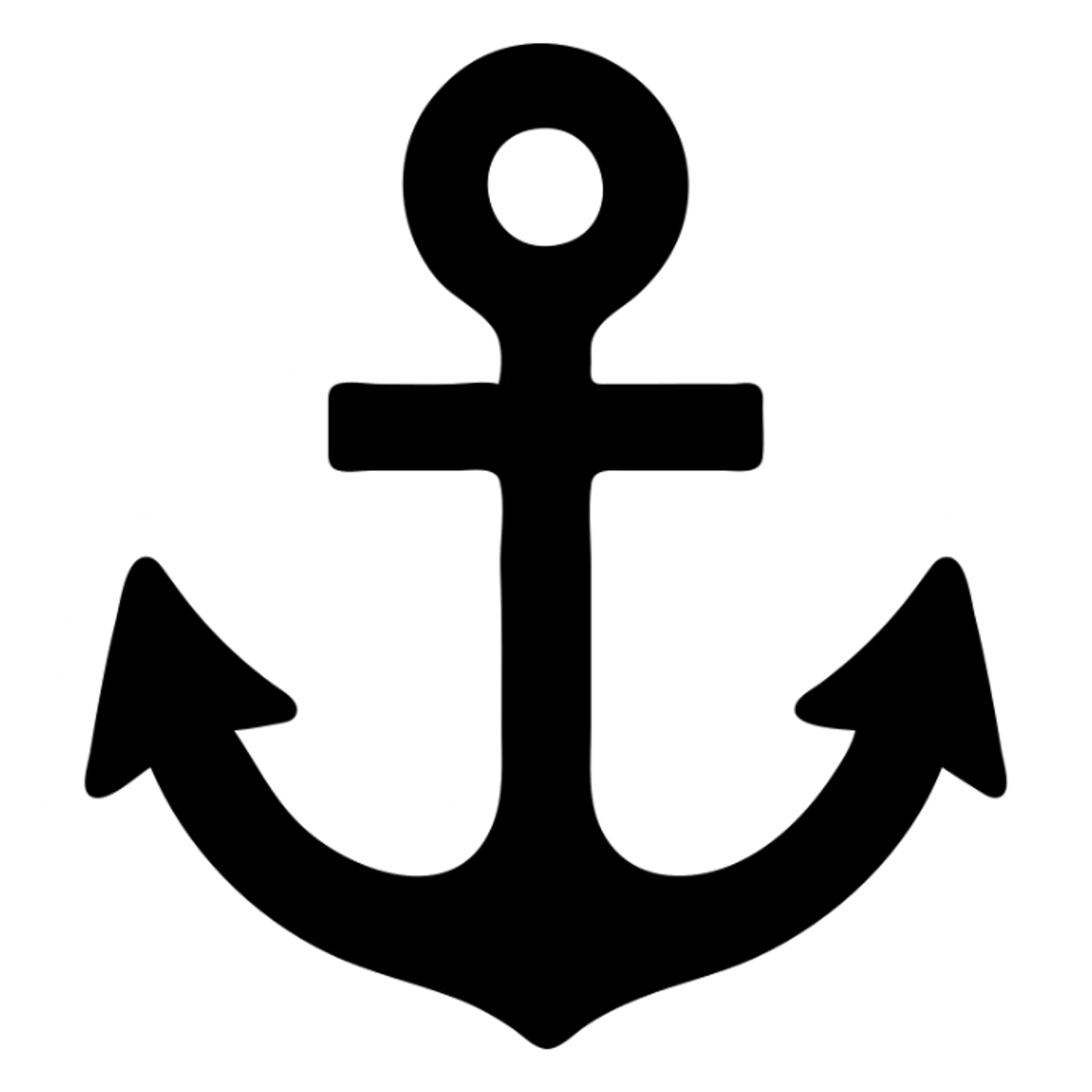 purple anchor, clean and bold, suitable for an icon or logo sticker