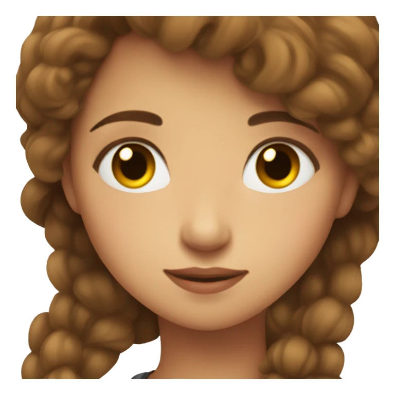 Anna with brown hair and Arsen kisses sticker