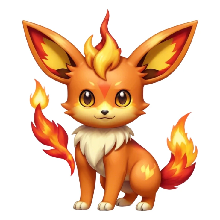 Shiny-Eeveelution-Cute-Fakemon-Fire-Pokémon-fusion full body sticker