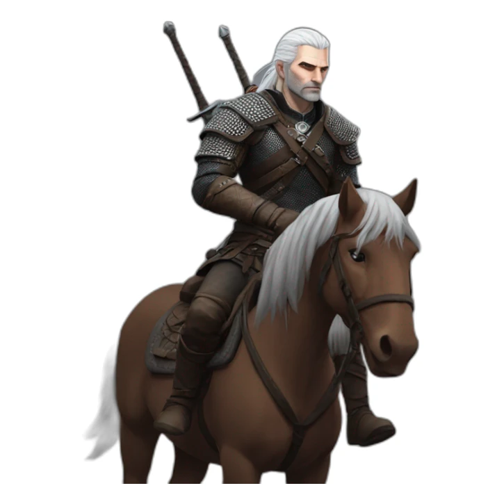 geralt on his horse sticker