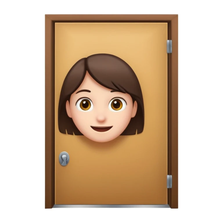 Peeking out of a door  sticker