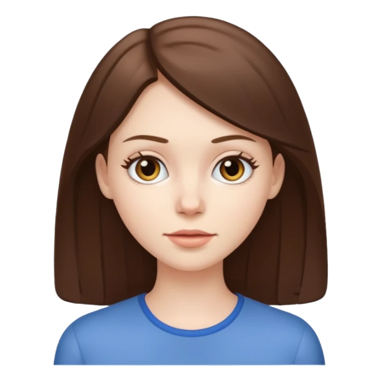 anorexic white girl with brunette hair sticker