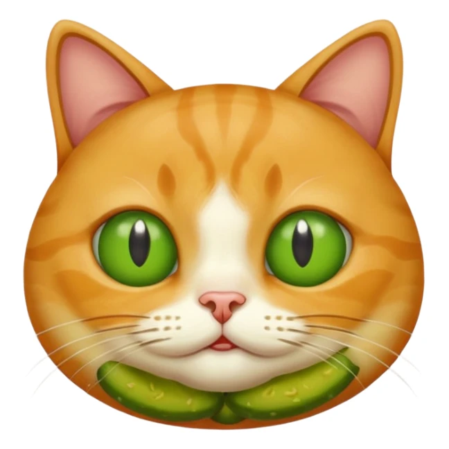 Cat with pickles on eyes  sticker