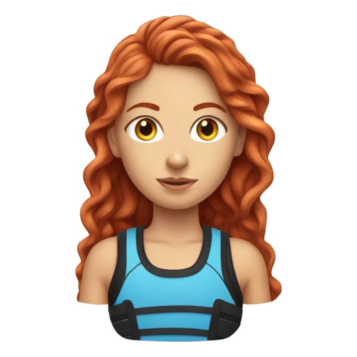 Red haired, blue eyed girl wakeboarding  sticker