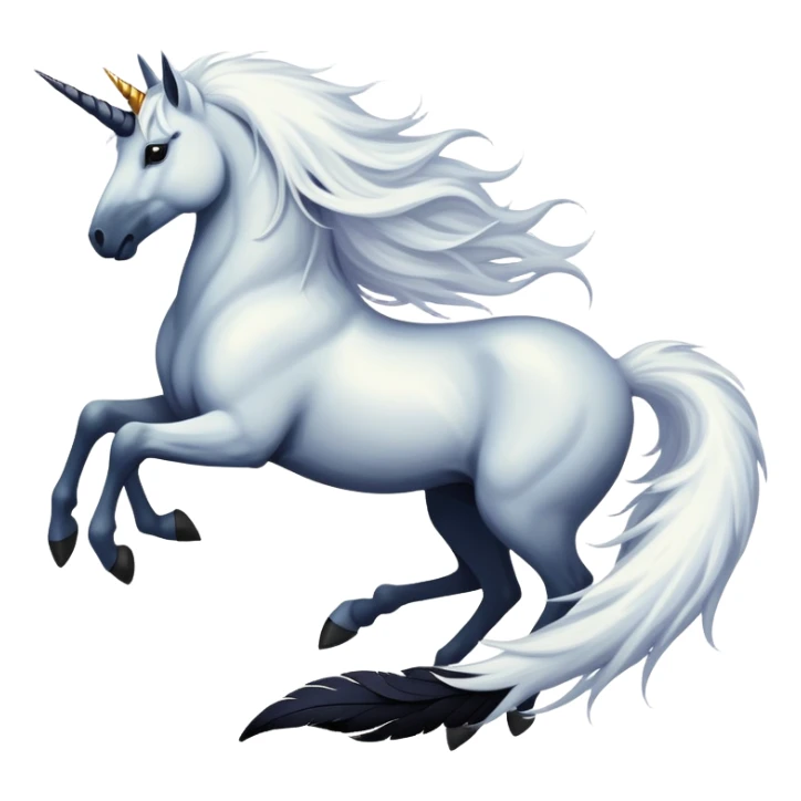 un unicornio con cuervos a lado  sticker