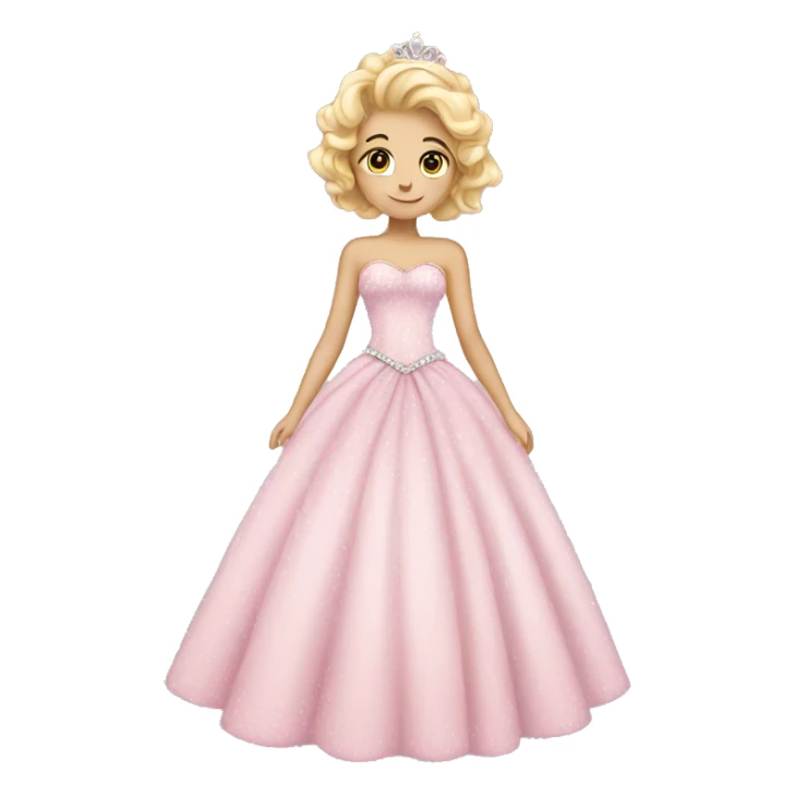 pretty princess dress sparkly pale pink sticker