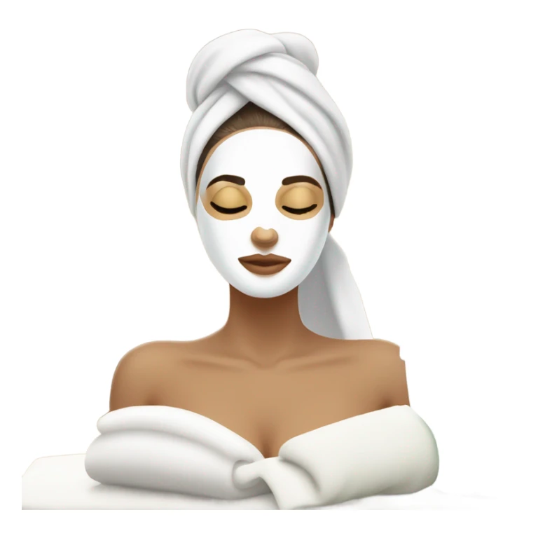 Spa day facial white woman  sticker