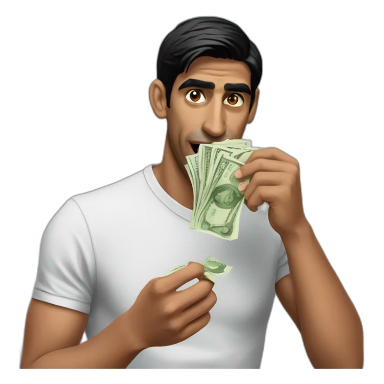 Rishi sunak eating money sticker