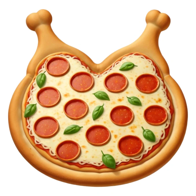 pizza in the shape of a brassiere  sticker