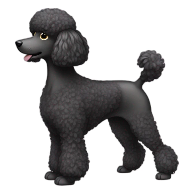Dog Standart Poodle full body sticker