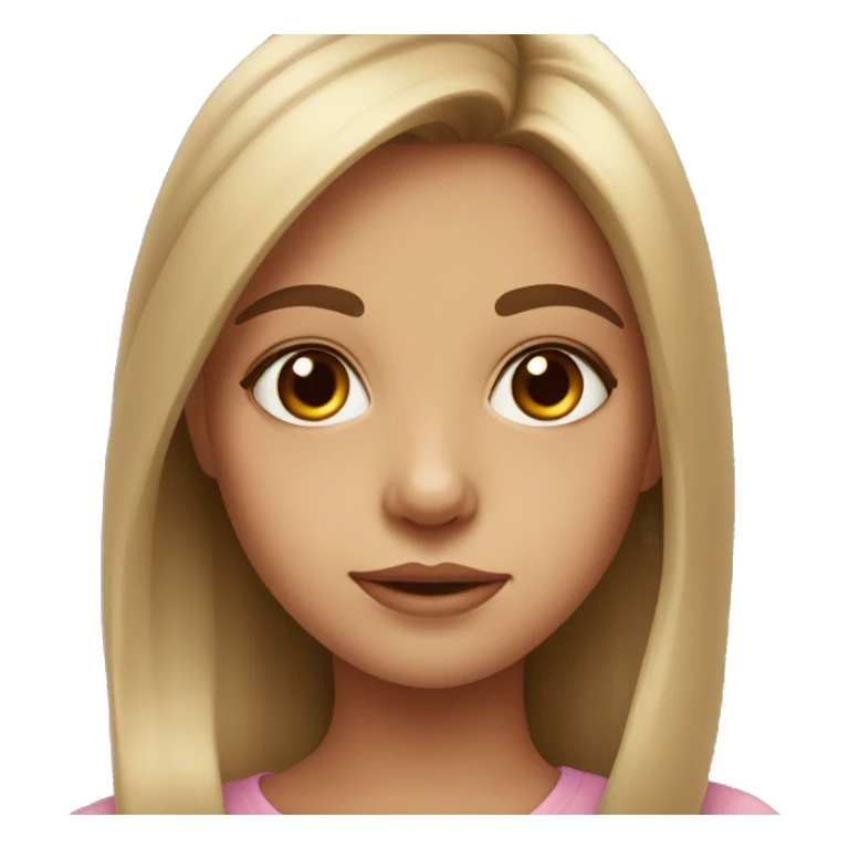 realistic portrait of girl with brown eyes  sticker