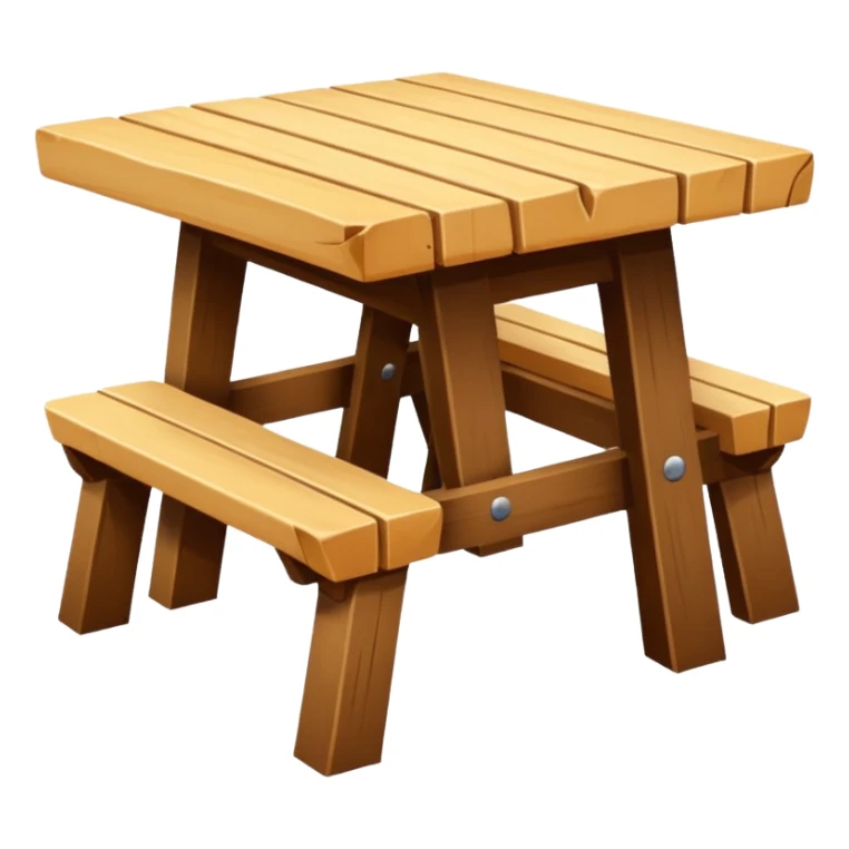 mesa alta color madera natural con bancas altas de color madera natural sticker