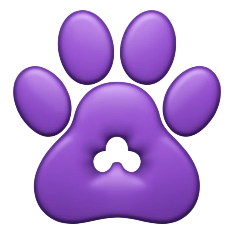 Purple paw print emoji sticker