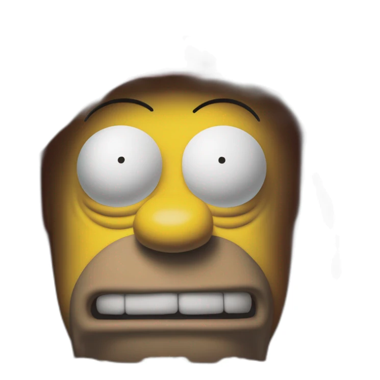 Half body portrait of homer simpson wearing a red cloth, michael whelan and karol bak, by Andrew Ferez, pascal blanche, graphic artist magali villeneuve, mark simonetti sticker