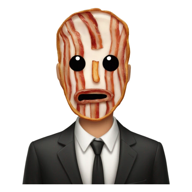 Slender man made of bacon sticker