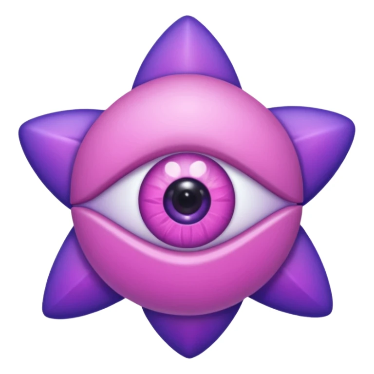 starro pink and purple with one round eye sticker