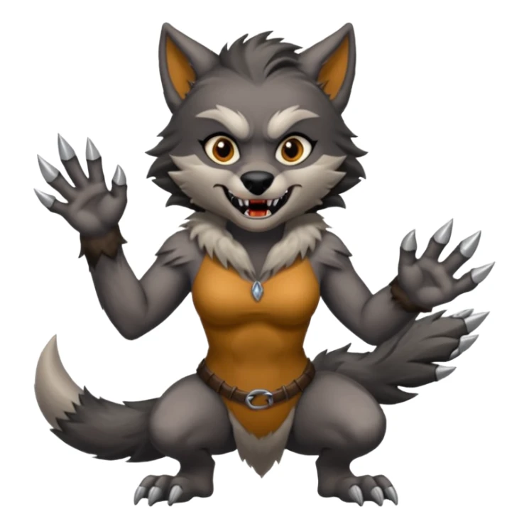 Female Werewolf body sticker