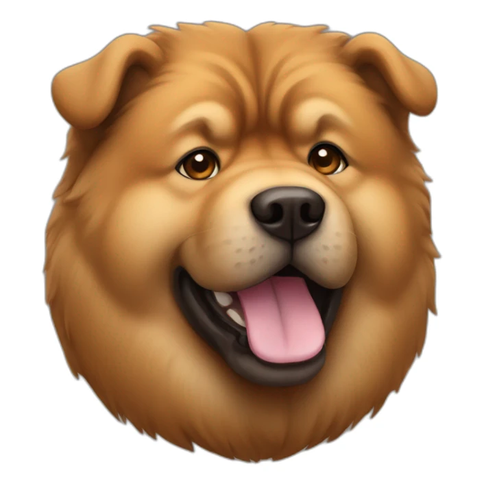 Brown chow chow sticker