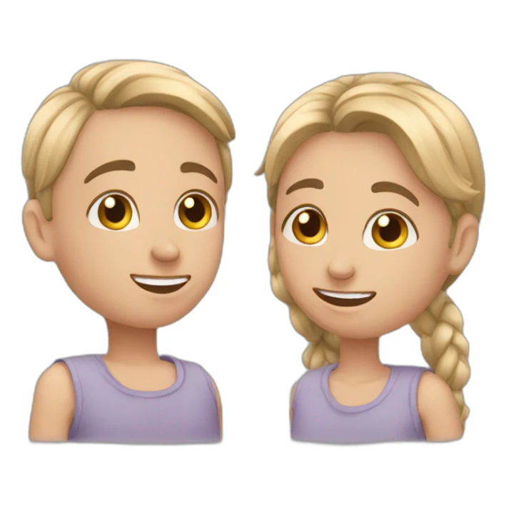 2 amies qui font un calin sticker