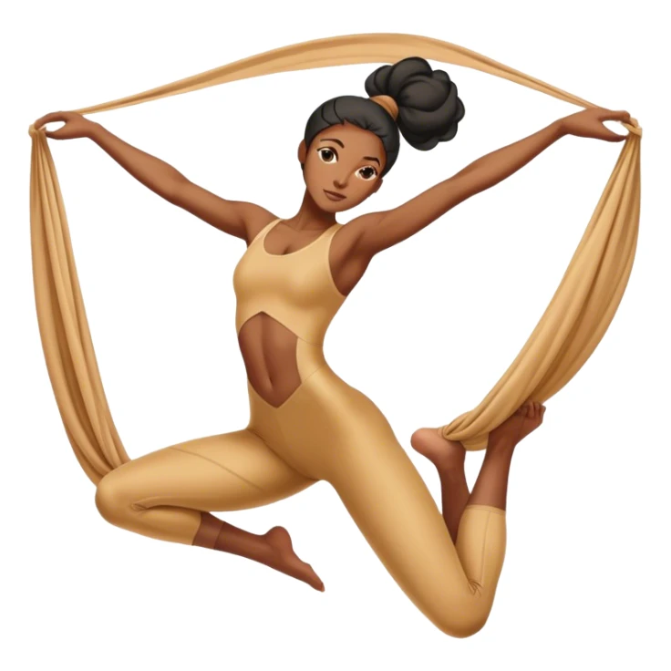 Aerial silks black woman sticker