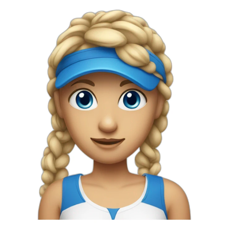 pretty tennis player with big blue eyes sticker