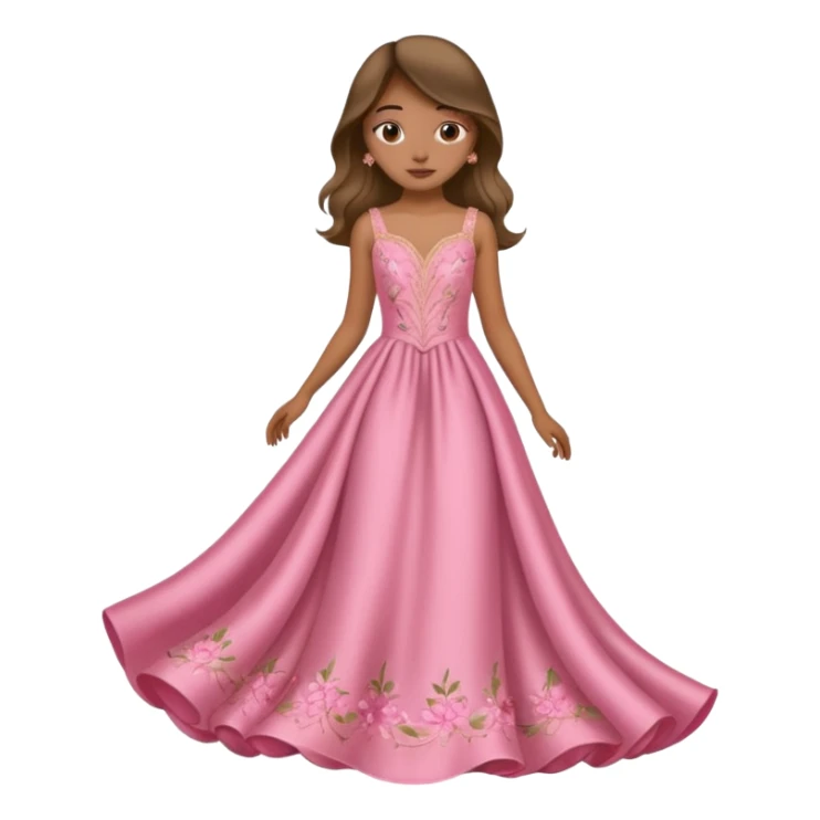 Gown in pink for kids sticker