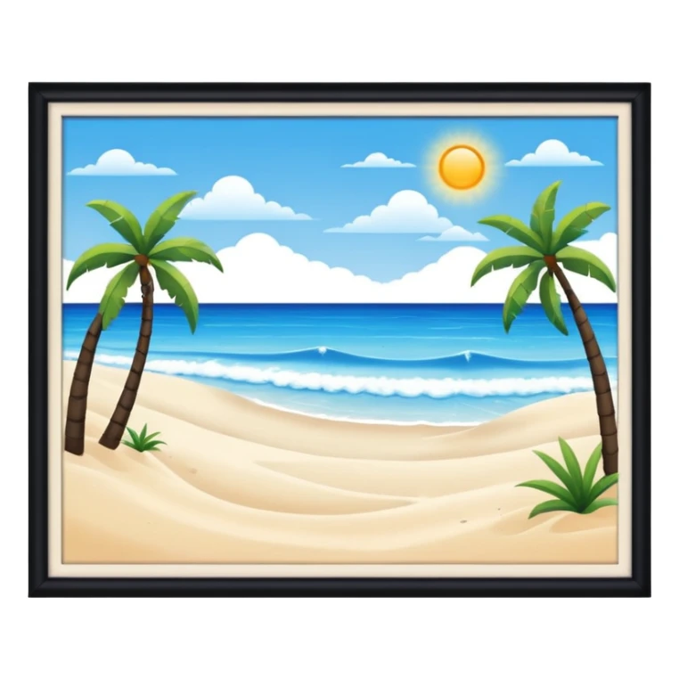 playa paisaje sin cuadros  sticker