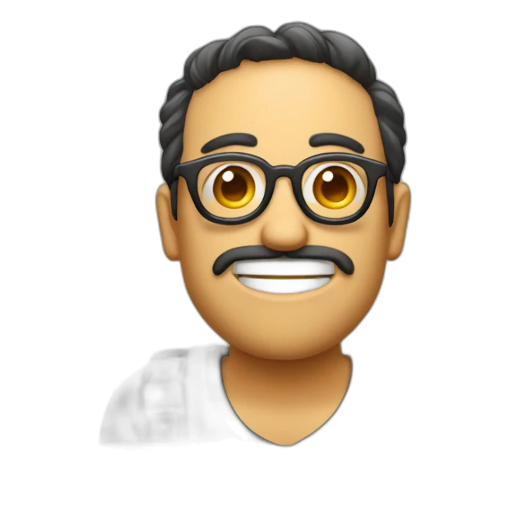 Señor gordo con lentes enojado  sticker