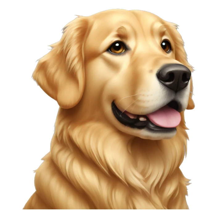 Golden retriever and park  sticker