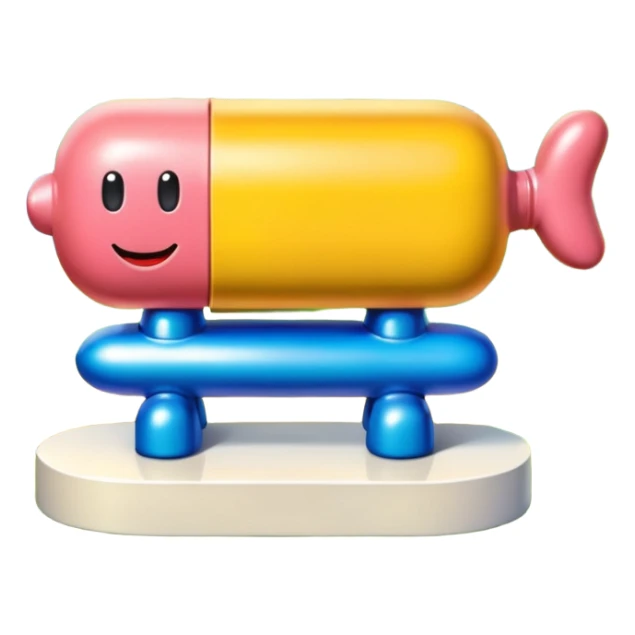  SPAM sausage jeff koons style sculpture art french landscape  sticker
