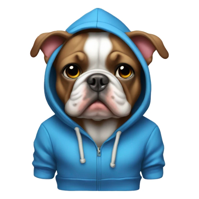 French bull Dog wearing a hoodie sticker