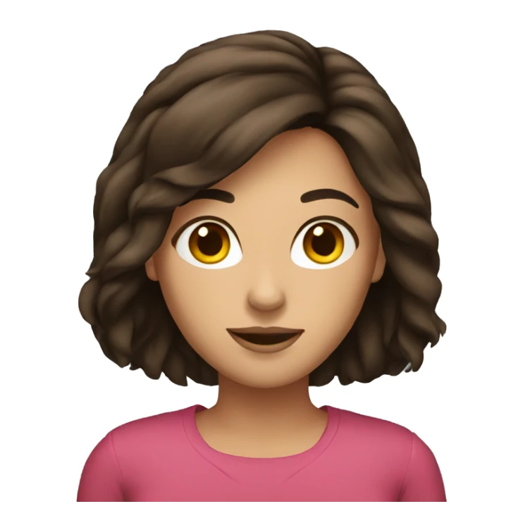 brunette female sticker