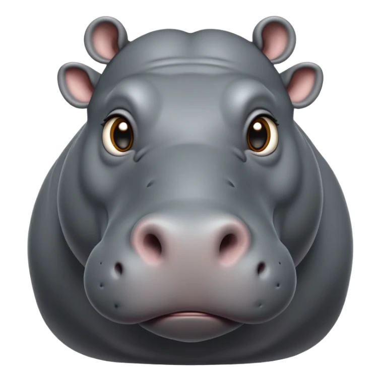 cinematic-noble-hippo-portrait-emoji,-poised-and-regal,-with-a-massive,-robust-build-and-a-smooth,-well-groomed-slate-gray-hide,-deep-set-soulful-eyes,-simplified-yet-sharp-and-sophisticated-features,-highly-detailed,-glowing-with-a-soft sticker