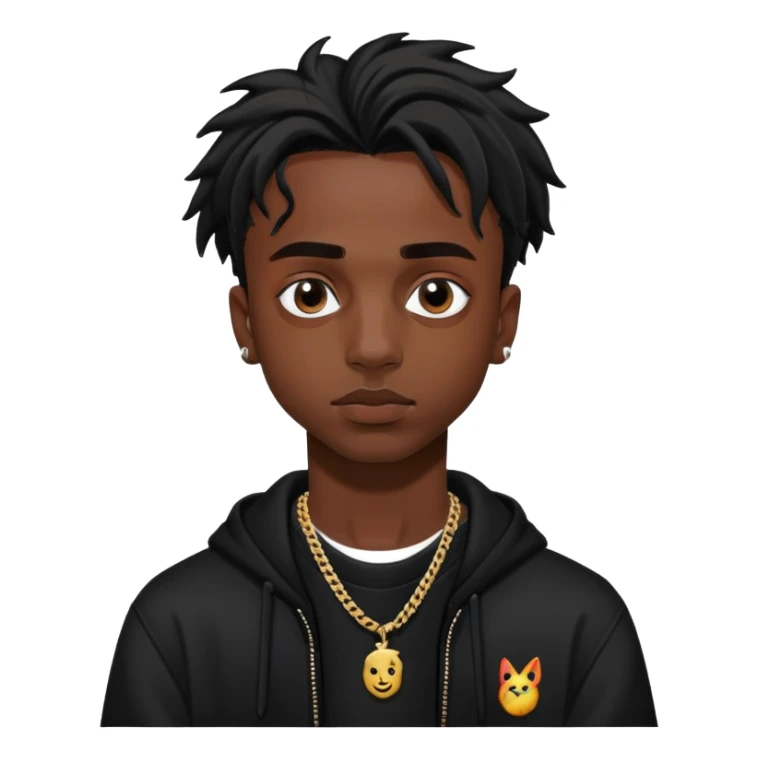 playboi carti with black clothes sticker