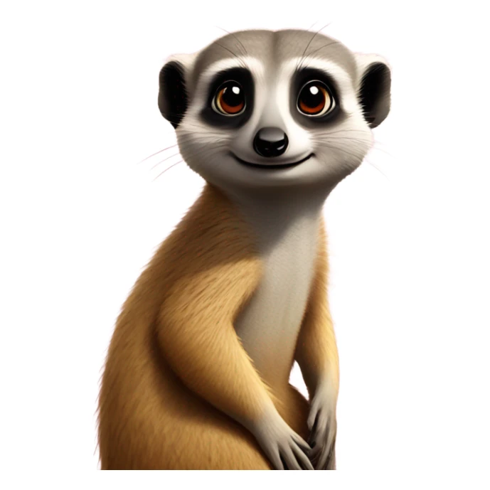 meerkat with heart and koala sticker
